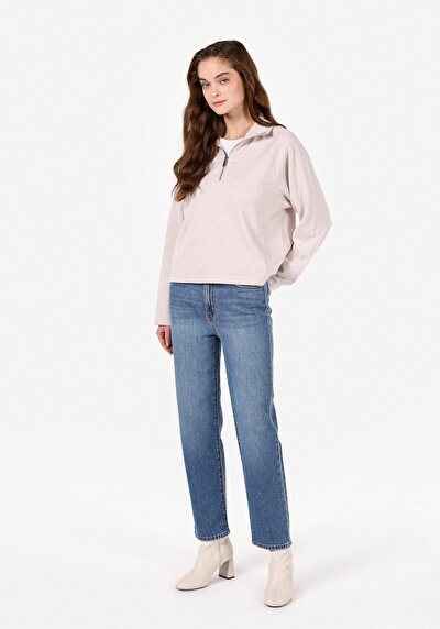 Image de Chemisier À Manches Longues Beige Regular Fit Femme