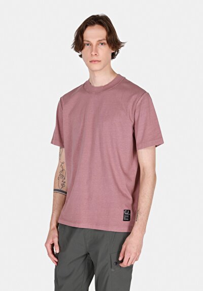 Image de T-shirt À Manches Courtes Rose Comfort Fit Droit Homme