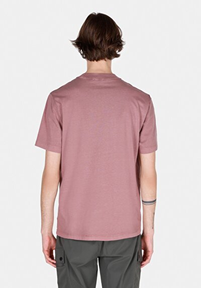 Image de T-shirt À Manches Courtes Rose Comfort Fit Droit Homme