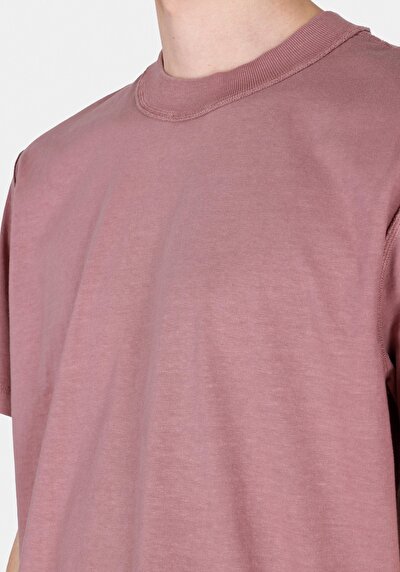Image de T-shirt À Manches Courtes Rose Comfort Fit Droit Homme