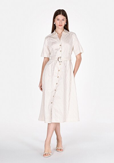 Image de Robe Ecru Regular Fit Femme