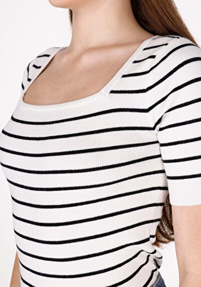 Image de Tricot Blanc Slim Fit Femme