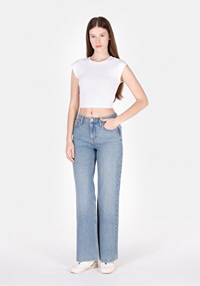 Image de 970 Berry Pantalon En Jean Regular Fit Femme