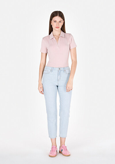 Image de 896 Maria Pantalon En Jean Mom Fit Femme