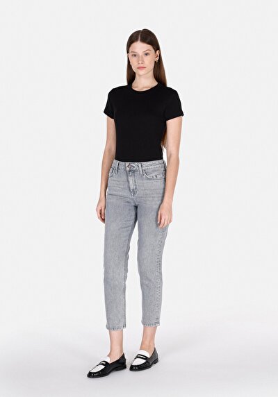 Image de 896 Maria Pantalon En Jean Mom Fit Femme