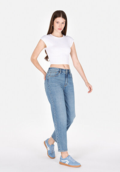 Image de 884 Lauren Pantalon En Jean Straight Fit Femme