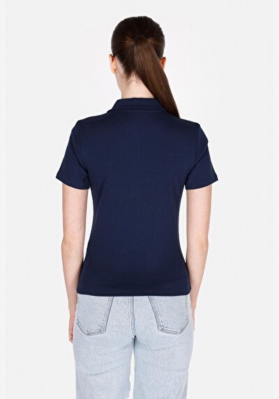 Image de T-shirt À Manches Courtes Marine Slim Fit Droit Femme