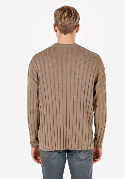 Image de Pull Beige Comfort Fit Manches Longues  Homme