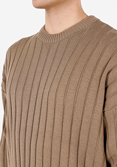 Image de Pull Beige Comfort Fit Manches Longues  Homme