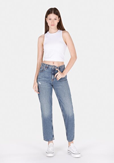 Image de 884 Lauren Pantalon En Jean Straight Fit Femme