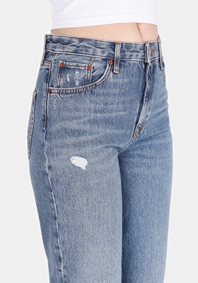 Image de 884 Lauren Pantalon    En Jean Straight Fit Femme