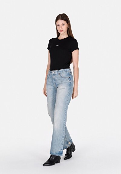 Image de 880 Elisa Pantalon En Jean Straight Fit Femme