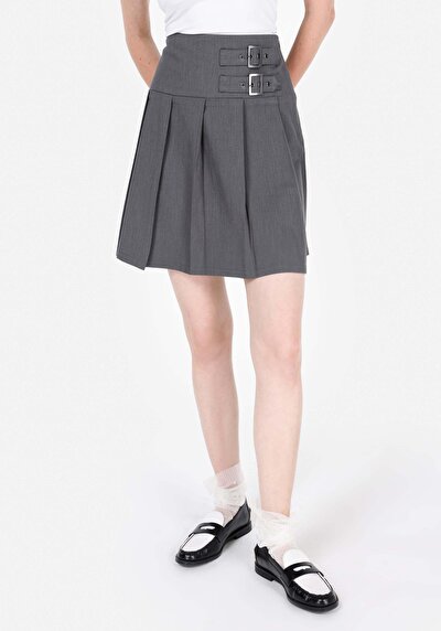 Image de Jupe Gris Regular Fit Imprimé Camisole Mini Femme