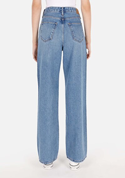 Image de 970 Berry Pantalon  Wide Leg High Rise En Jean Regular Fit Femme