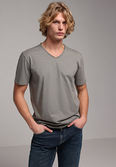 Afficher les détails de T-shirt À Manches Courtes Vert Regular Fit  Homme