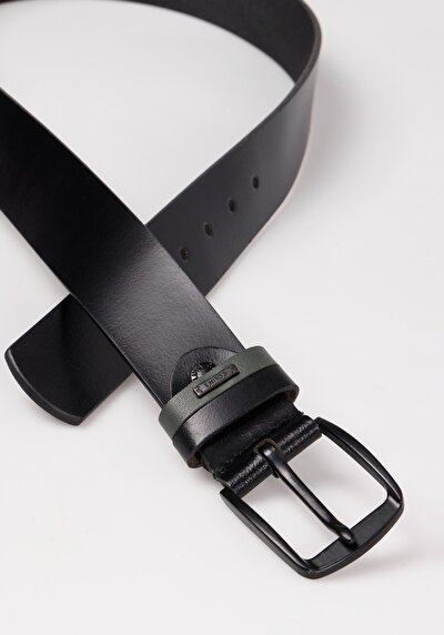 Image de Ceinture Noir Modern Fit Homme