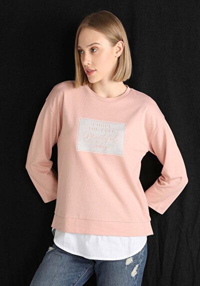 Image de T-shirt À Manches Longues Rose Regular Fit  Femme