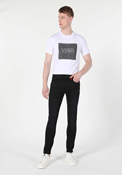 Image de 035 Ryan Pantalon Noir Slim Leg En Skinny Fit Homme