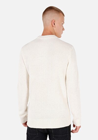Afficher les détails de Pull Ecru Regular Fit Manches Longues  Homme