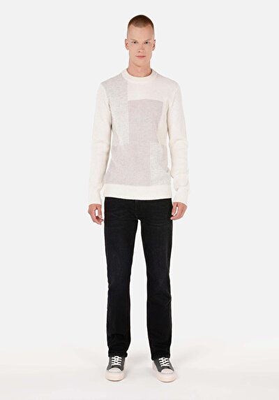 Afficher les détails de Pull Ecru Regular Fit Manches Longues  Homme