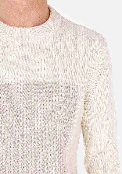 Afficher les détails de Pull Ecru Regular Fit Manches Longues  Homme