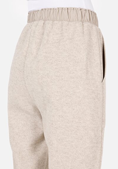 Afficher les détails de Pantalon De Survêtement Beige Regular Fit Femme