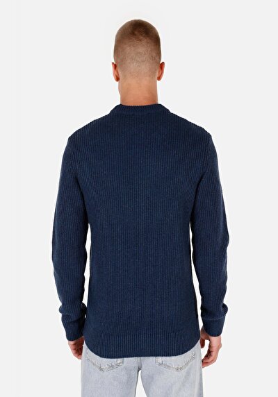 Image de Pull Marine Regular Fit Manches Longues  Homme