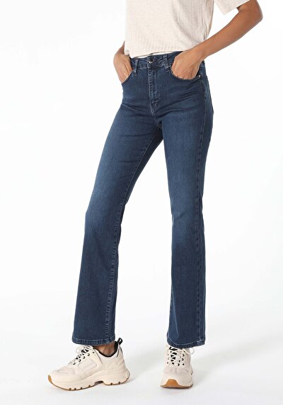 Image de 791 Monica Pantalon Bleu   En  Regular Fit Femme