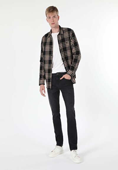 Image de 044 Karl Pantalon Bleu Straight Leg  En  Straight Fit Homme