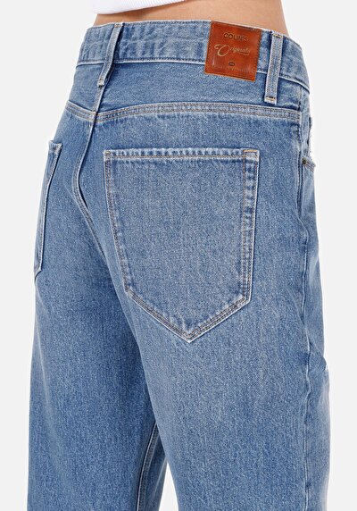 Afficher les détails de 945 Daisy Pantalon Bleu   En  Straight Fit Femme