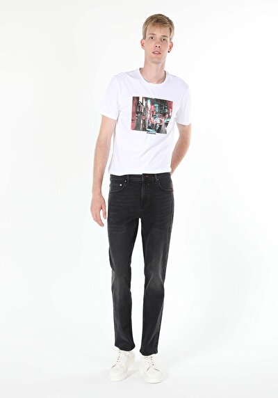 Image de 045 David Pantalon Denim Straight Leg En Regular Fit Homme