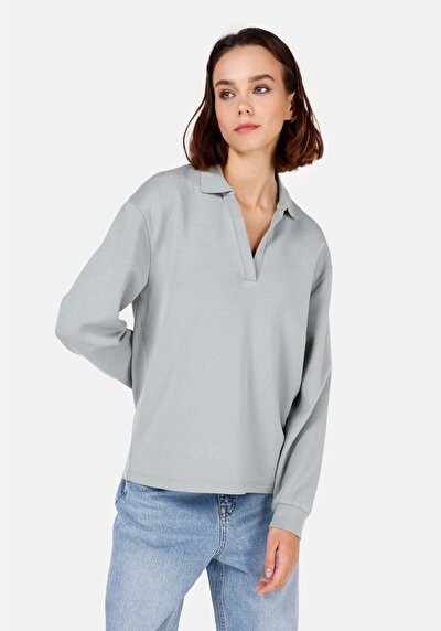 Image de T-shirt À Manches Longues Vert Regular Fit Femme