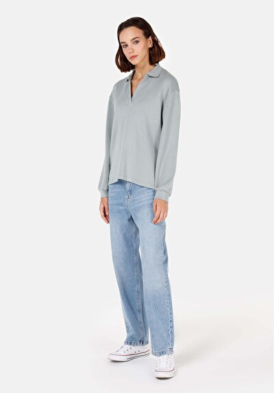 Image de T-shirt À Manches Longues Vert Regular Fit  Femme