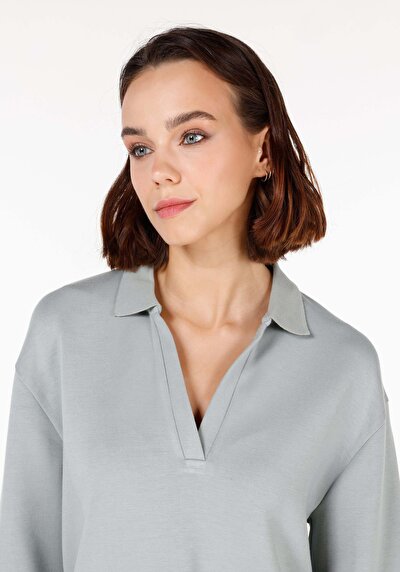 Image de T-shirt À Manches Longues Vert Regular Fit  Femme