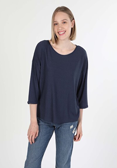 Image de T-shirt À Manches Longues Marine Regular Fit Femme