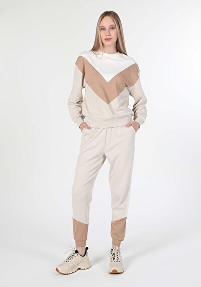 Afficher les détails de Pantalon De Survêtement Beige  Femme