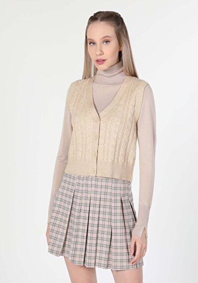 Afficher les détails de Cardigan Tricot Beige  Femme