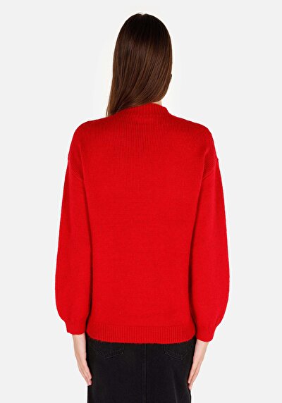 Image de Pull Rouge Regular Fit Manches Longues  Femme