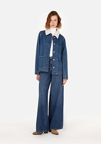 Afficher les détails de Veste De Blazer Bleu Regular Fit Manches Longues  Femme