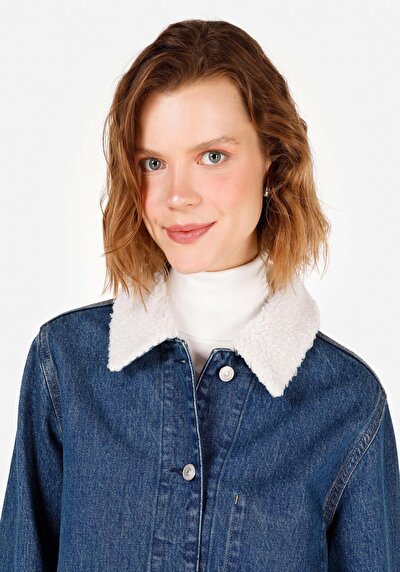 Afficher les détails de Veste De Blazer Bleu Regular Fit Manches Longues  Femme