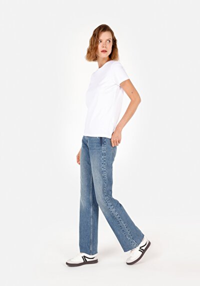 Image de 955 Anemon Pantalon Denim En Straight Fit Femme