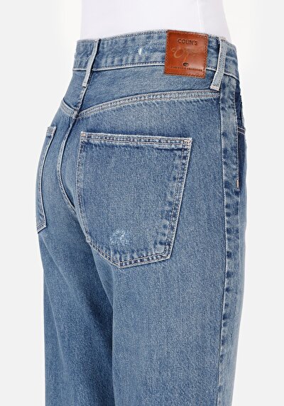 Afficher les détails de 955 Anemon Pantalon Denim   En  Straight Fit Femme