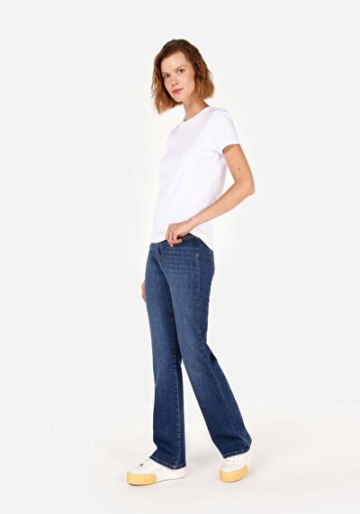 Image de 791 Monica Pantalon Wide Leg Medium Rise En Jean Regular Fit Femme