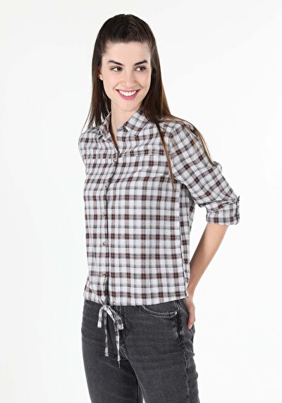 Image de Chemise À Manches Longues Gris Femme