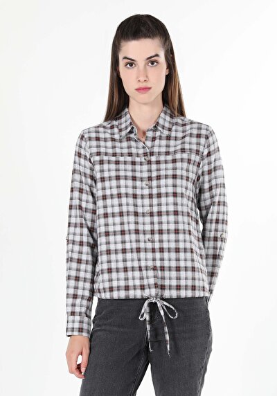 Afficher les détails de Chemise À Manches Longues Gris    Femme