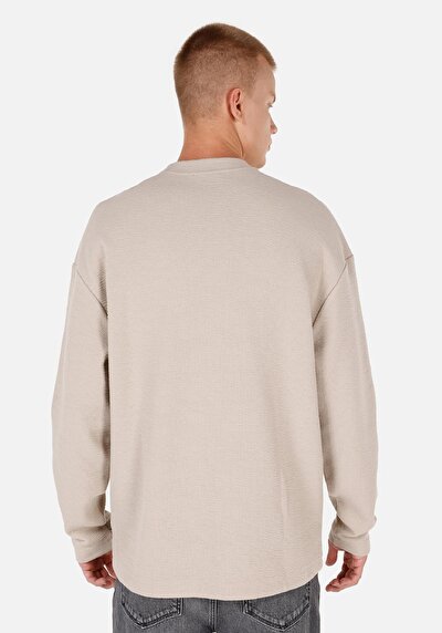 Image de T-shirt À Manches Longues Beige Comfort Fit  Homme