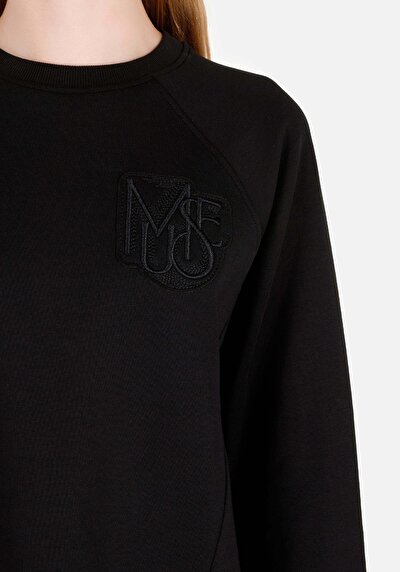 Image de T-shirt À Manches Longues Noir Regular Fit  Femme