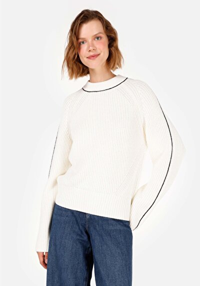 Image de Pull Ecru Regular Fit Manches Longues  Femme