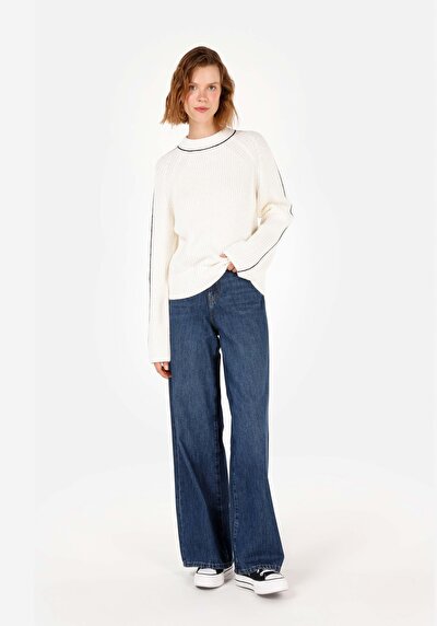 Image de Pull Ecru Regular Fit Manches Longues  Femme