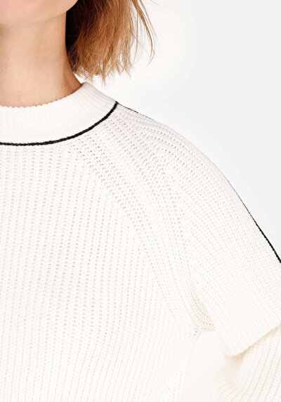 Image de Pull Ecru Regular Fit Manches Longues  Femme
